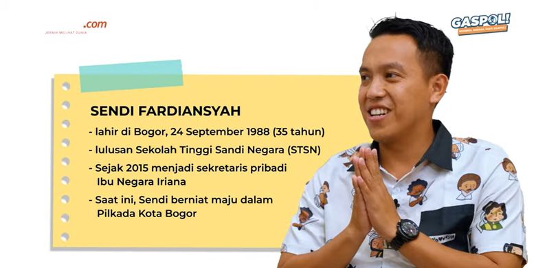 Sendi Fardiansyah Calon Wali Kota Bogor